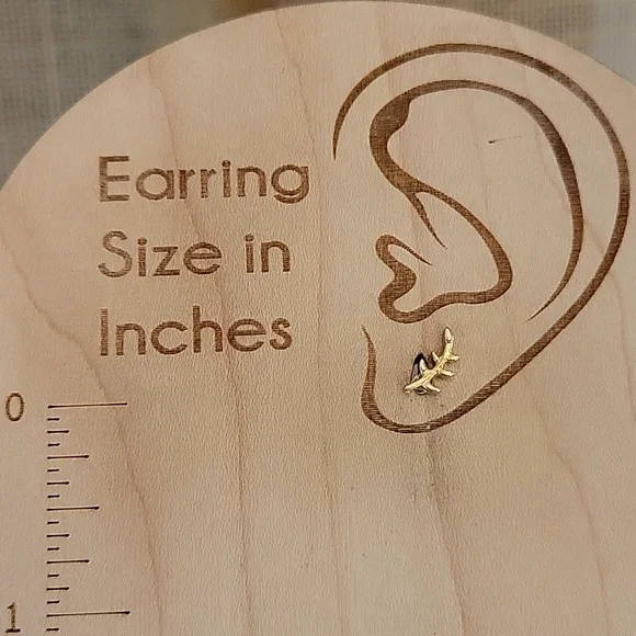 TINY BRANCH STUD EARRINGS - Picture 5 of 5